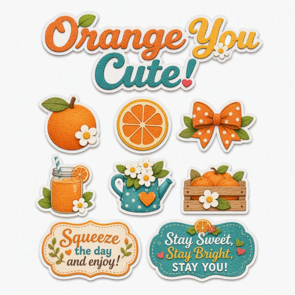 Orange You Cute!-Premade Cutout Set