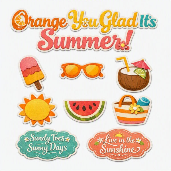 Orange You Glad It's Summer!-Premade Cutout Set