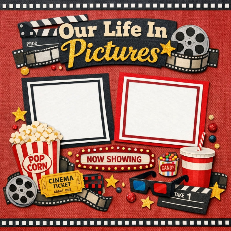 Our Life In Pictures-Premade Scrapbook Page