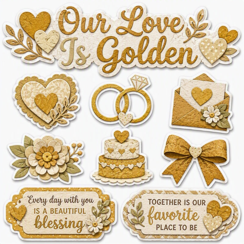 Our Love Is Golden-Premade Cutout Set