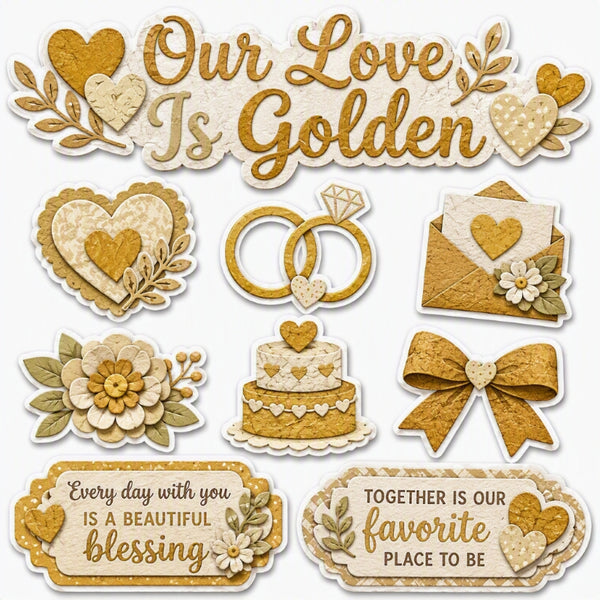 Our Love Is Golden-Premade Cutout Set