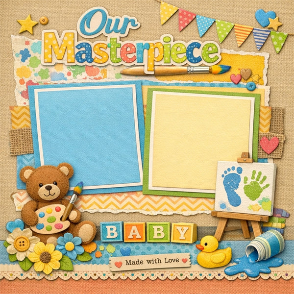 Our Masterpiece-Premade Scrapbook Page