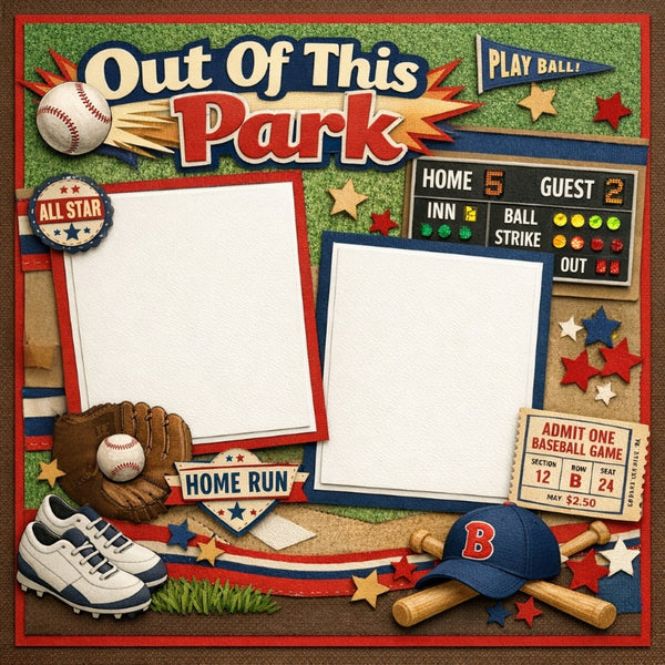 Out Of This Park-Premade Scrapbook Page