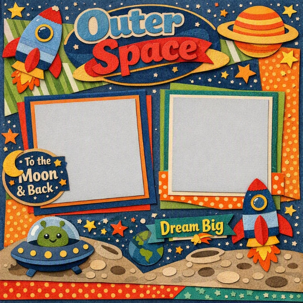 Outer Space-Premade Scrapbook Page