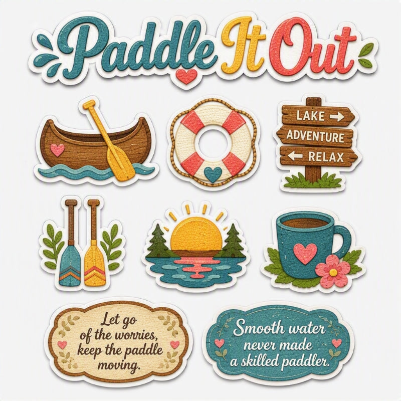 Paddle It Out-Premade Cutout Set
