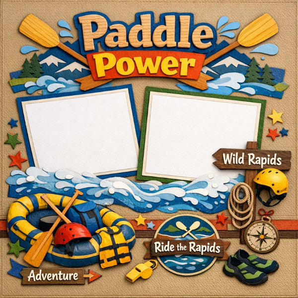 Paddle Power-Premade Scrapbook Page