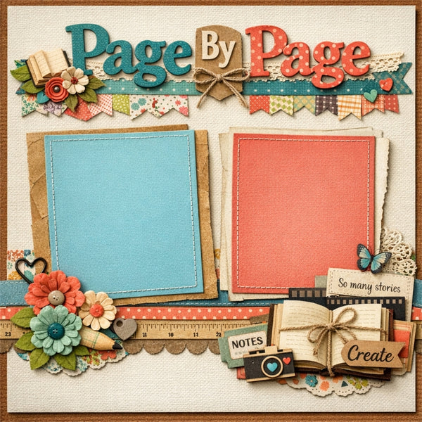 Page By Page-Premade Scrapbook Page