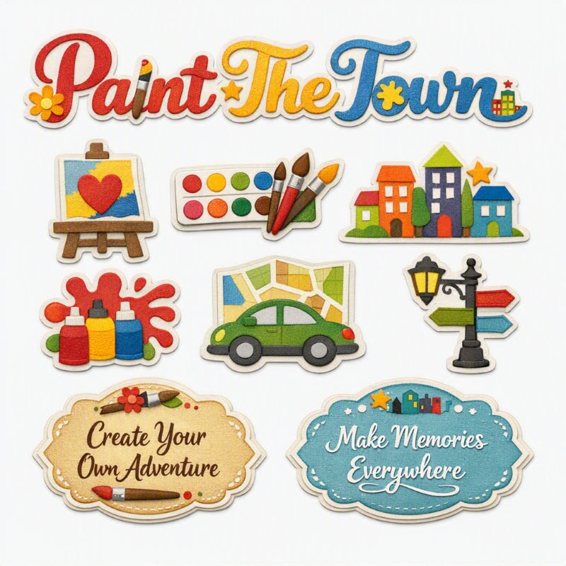 Paint The Town-Premade Cutout Set