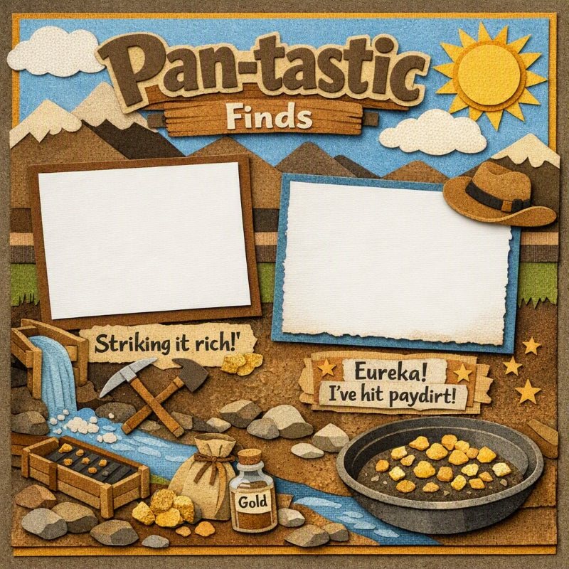 Pan-tastic Finds-Premade Scrapbook Page