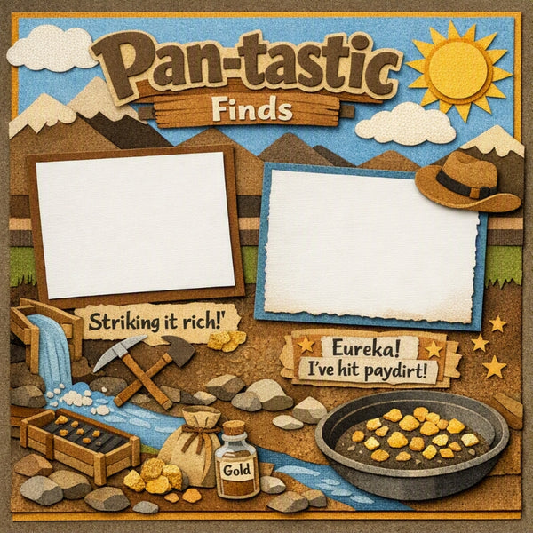 Pan-tastic Finds-Premade Scrapbook Page