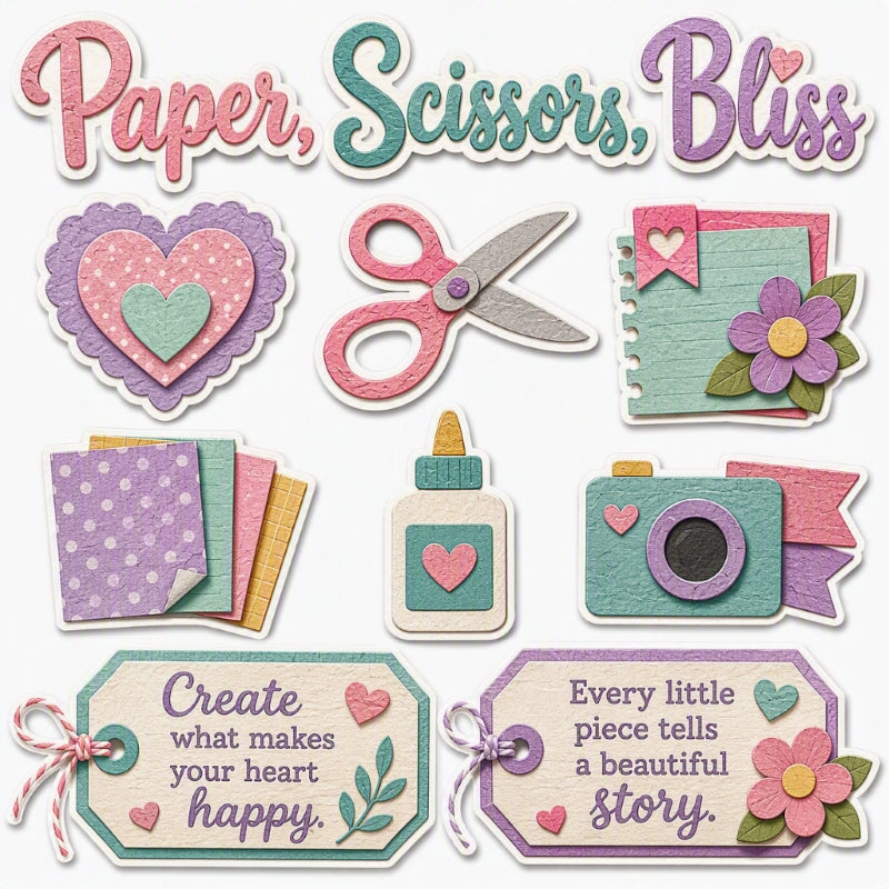 Paper,Scissors,Bliss-Premade Cutout Set