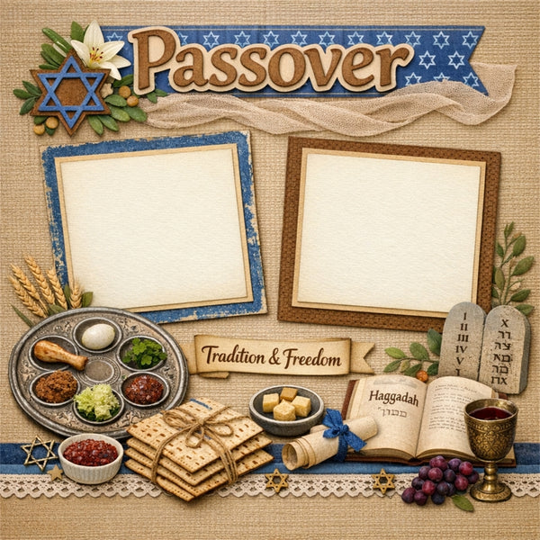 Passover-Premade Scrapbook Page