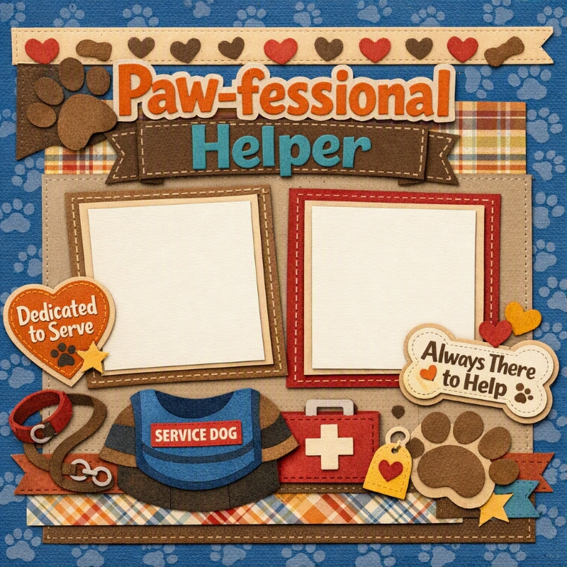 Paw-fessional Helper-Premade Scrapbook Page