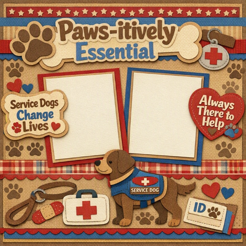 Paws-itively Essential-Premade Scrapbook Page