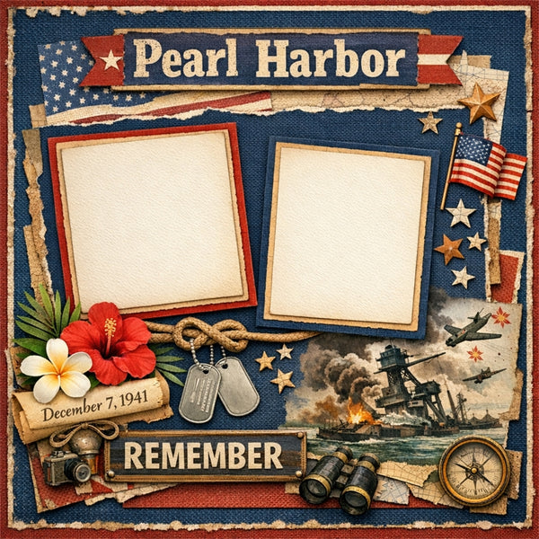 Pearl Harbor-Premade Scrapbook Page