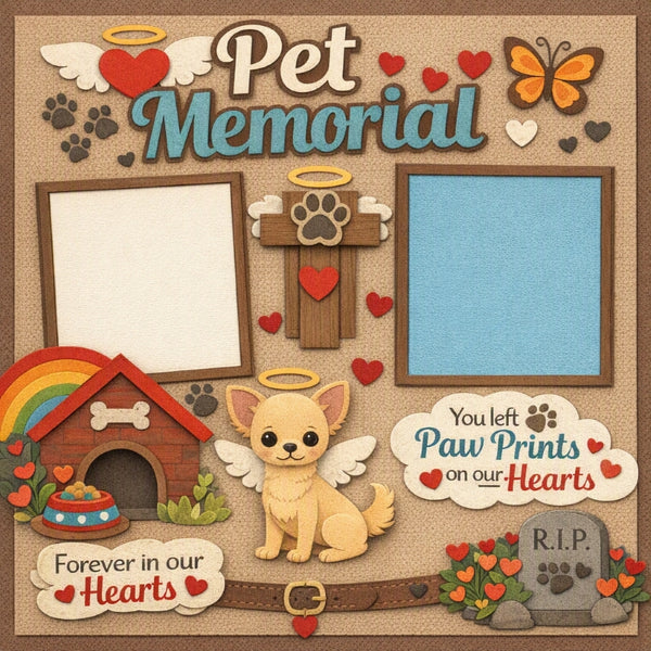 Pet Memorial-Premade Scrapbook Page