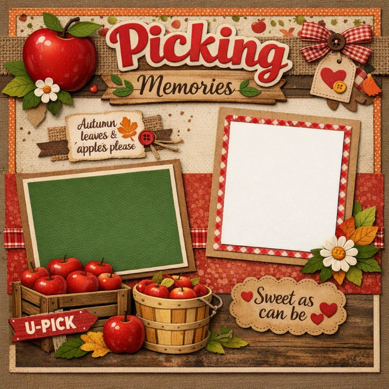 Picking Memories-Premade Scrapbook Page