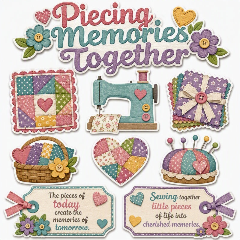 Piecing Memories Together-Premade Cutout Set
