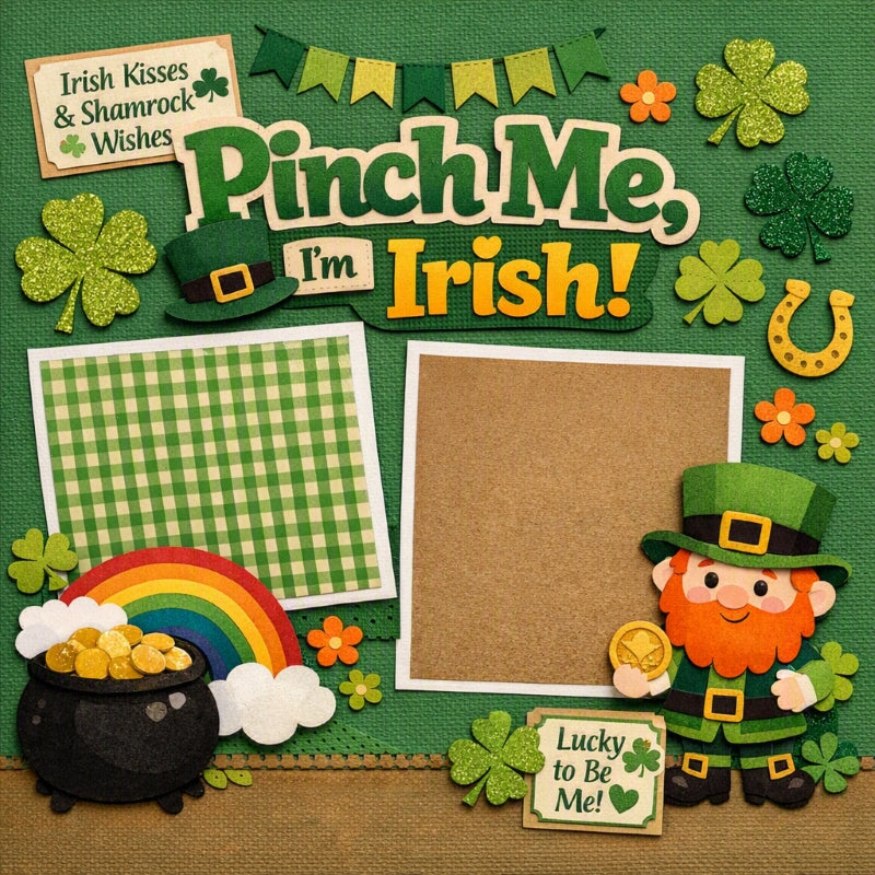 Pinch Me, I'm Irish!-Premade Scrapbook Page