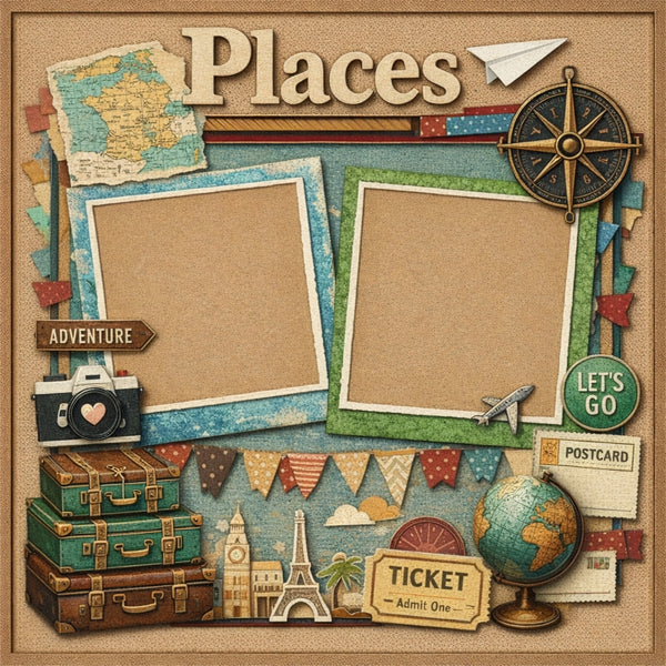 Places-Premade Scrapbook Page