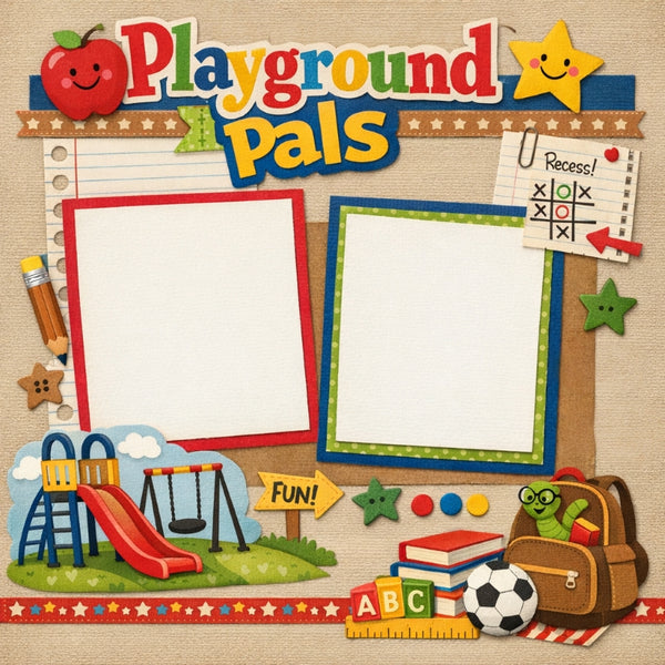 Playground Pals-Premade Scrapbook Page