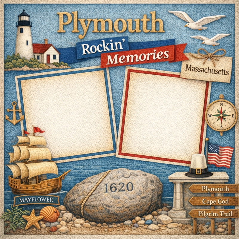 Plymouth Rockin' Memories-Premade Scrapbook Page