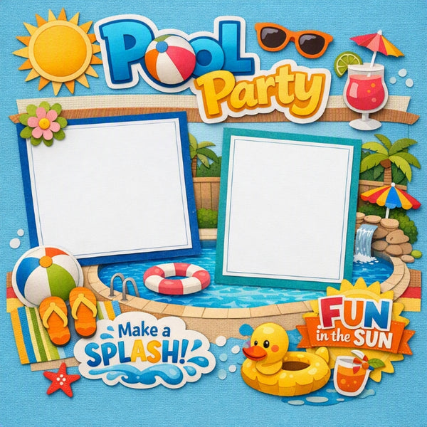 Pool Party-Premade Scrapbook Page