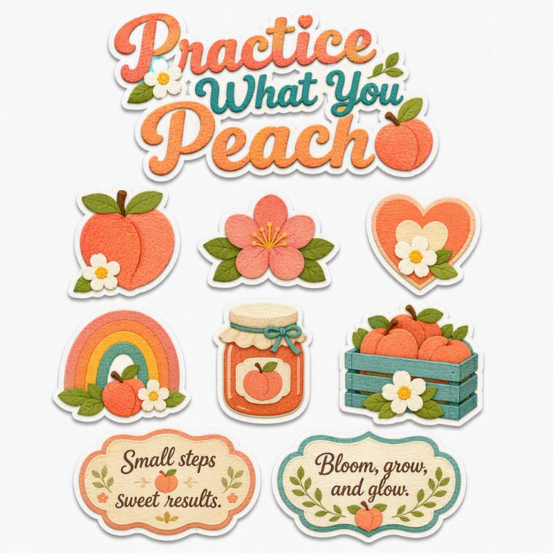 Practice What You Peach-Premade Cutout Set