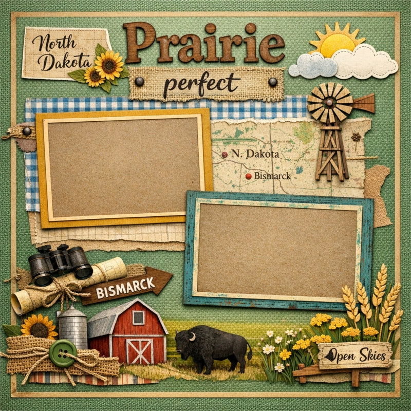 Prairie perfect-Premade Scrapbook Page