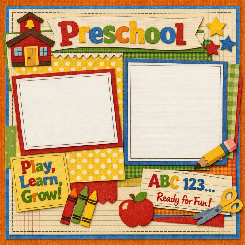 Preschool-Premade Scrapbook Page