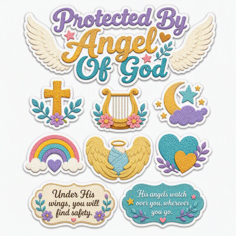 Protected By Angel Of God-Premade Cutout Set