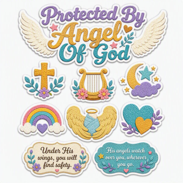 Protected By Angel Of God-Premade Cutout Set
