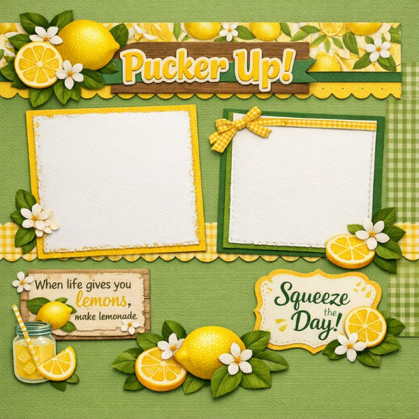 Pucker Up!-Premade Scrapbook Page