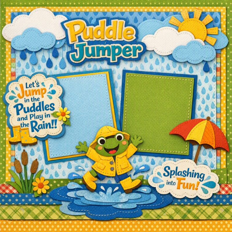 Puddle Jumper-Premade Scrapbook Page