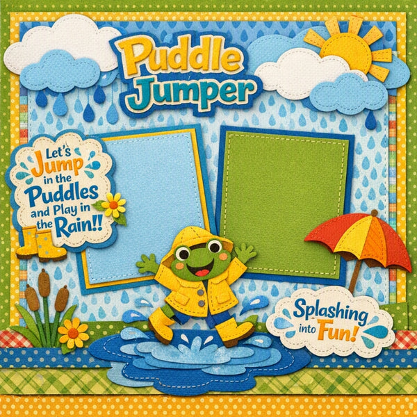 Puddle Jumper-Premade Scrapbook Page