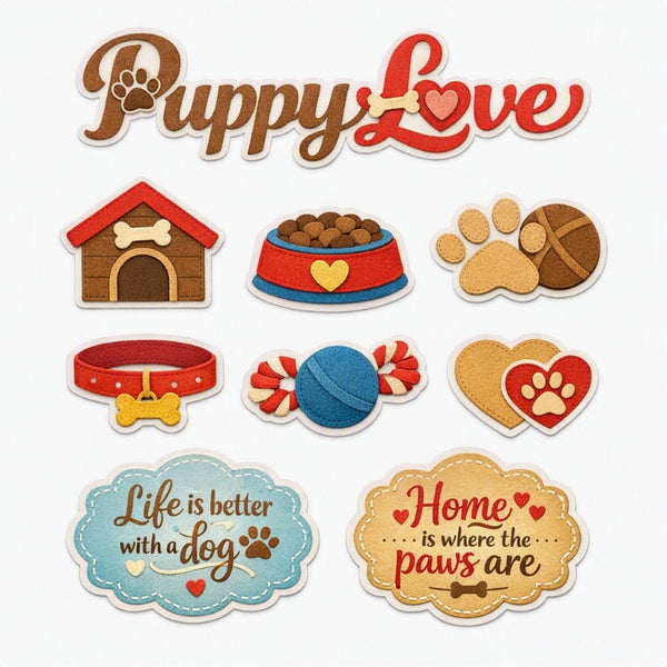 Puppy Love-Premade Cutout Set