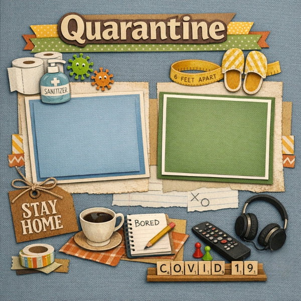 Quarantine-Premade Scrapbook Page