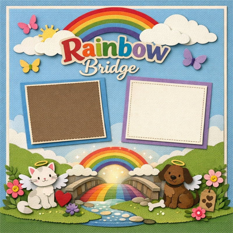 Rainbow Bridge-Premade Scrapbook Page