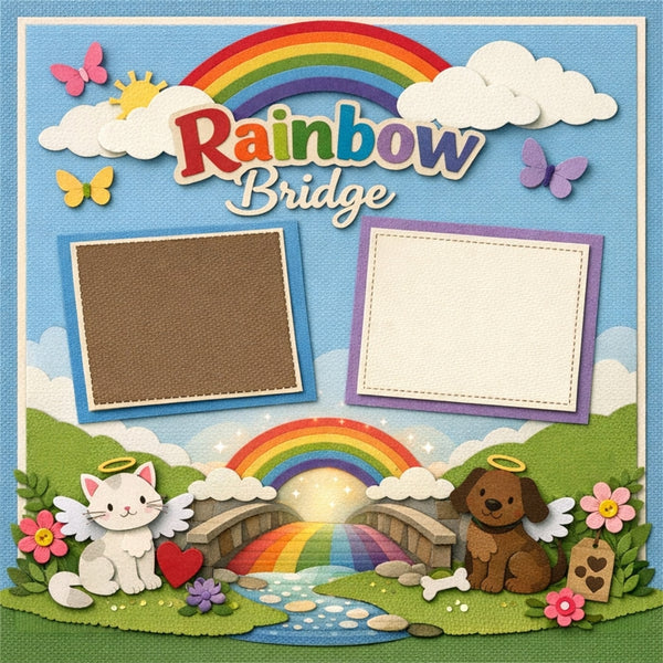 Rainbow Bridge-Premade Scrapbook Page