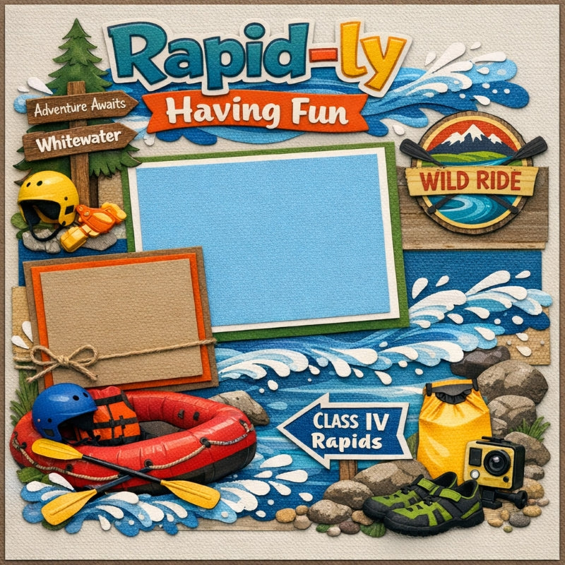 Rapid-ly Having Fun-Premade Scrapbook Page