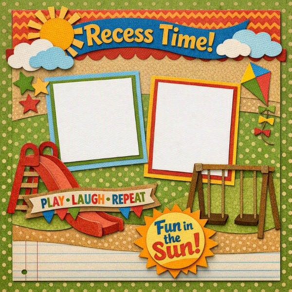 Recess Time!-Premade Scrapbook Page
