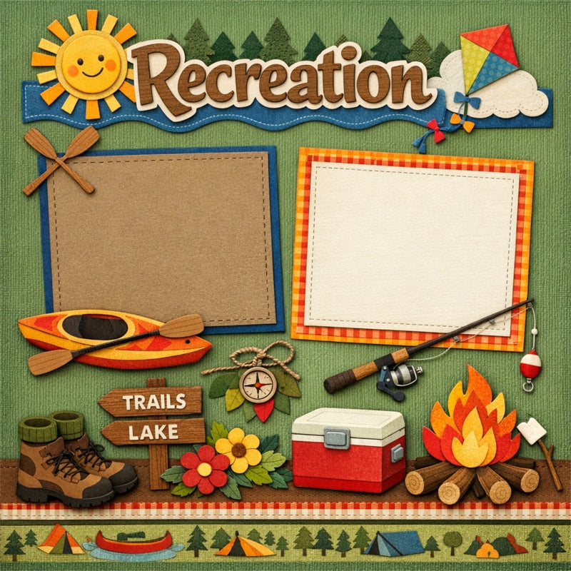Recreation-Premade Scrapbook Page