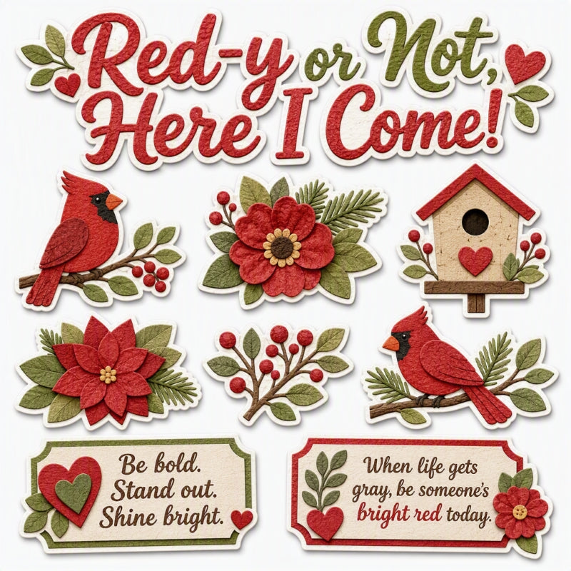 Red-y or Not, Here I Come!-Premade Cutout Set