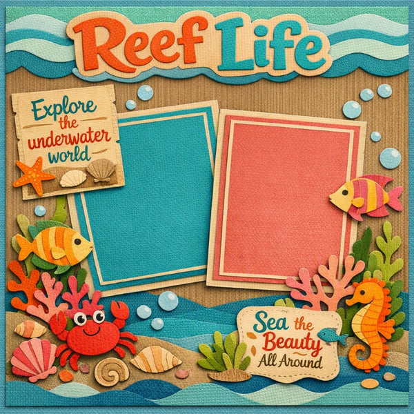 Reef Life-Premade Scrapbook Page