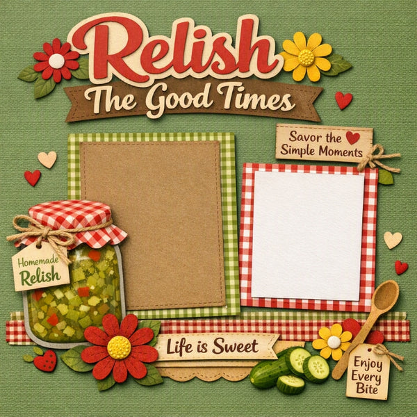 Relish The Good Times-Premade Scrapbook Page