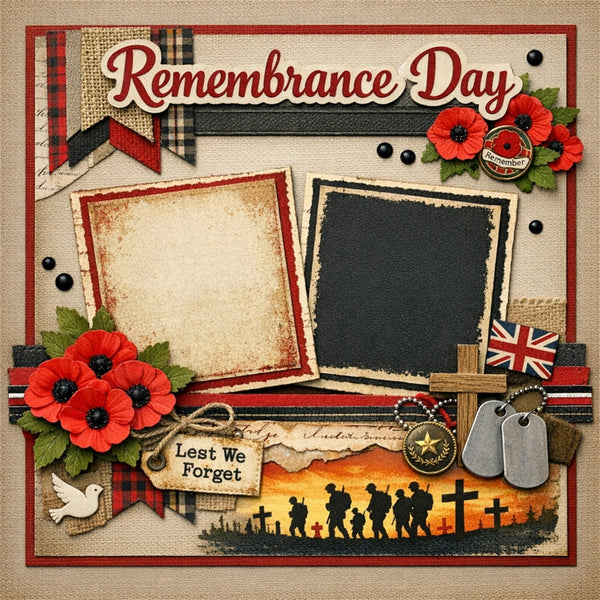 Remembrance Day-Premade Scrapbook Page