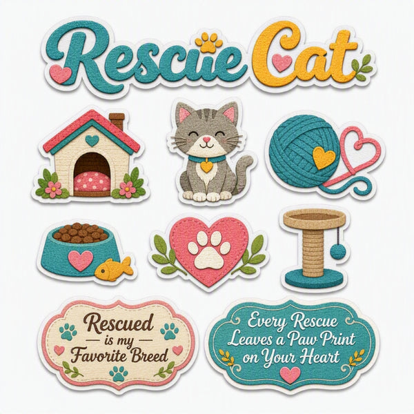 Rescue Cat-Premade Cutout Set