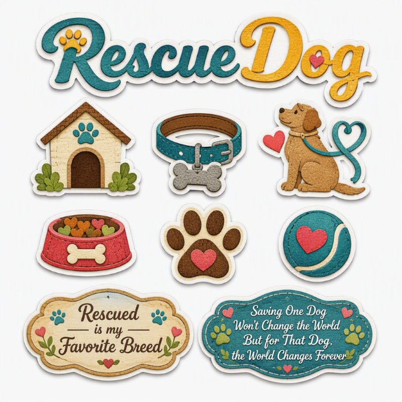 Rescue Dog-Premade Cutout Set