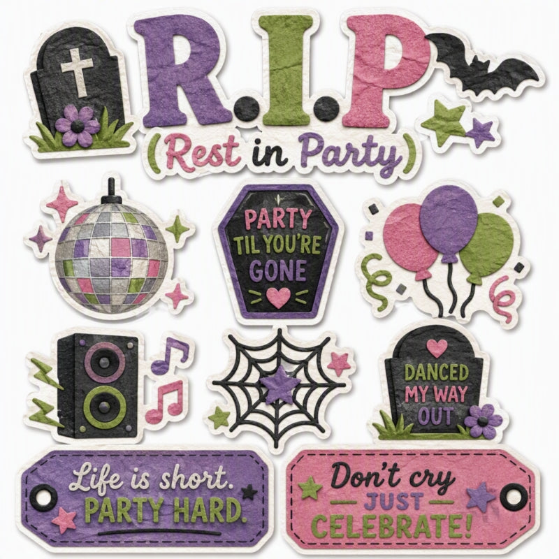 R.I.P.-Premade Cutout Set