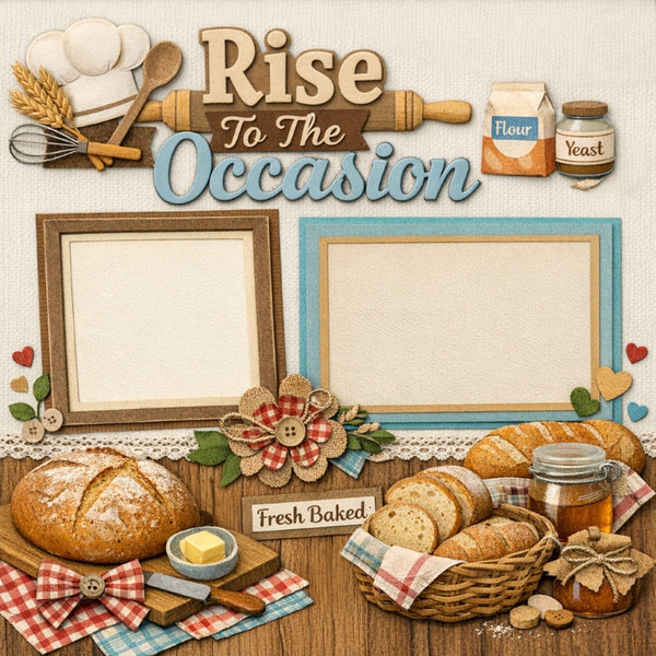 Rise To The Occasion-Premade Scrapbook Page